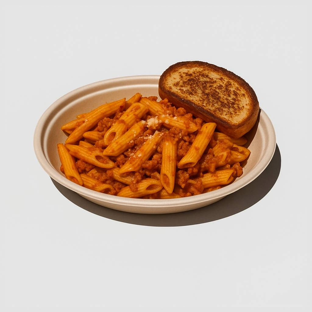 Bolognaise Pasta(served with Garlic Bread)