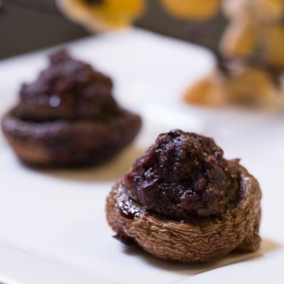 Beef Stuffed Mushrooms Platter